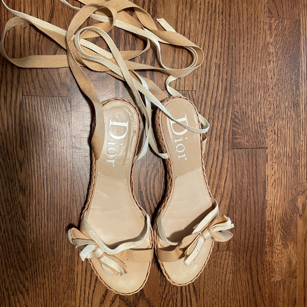 Dior lace up sandals